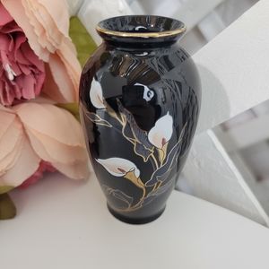 Vintage Asahi Japanese Mini Bud Vase Calla Lilly Flower